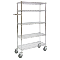 KLETON RL920 Push Cart, Chrome Plated, 48" x 60" x 14", 800 lbs. Capacity