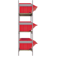 KLETON RL984 &eacute;tag&egrave;res larges avec bacs g&eacute;ants en plastique, Acier, Sans boulons, Capacit&eacute; 800 lb, 66" la x 60" h x 18" p