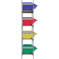 Wide Span Shelving with Jumbo Plastic Bins, Steel, Boltless, 800 lbs. Capacity, 66" W x 72" H x 18" D RL989 | TENAQUIP