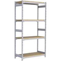 Metalware RN004 Wide Span Record Storage Shelving, Steel, 4 Shelves, 42" W x 18" D x 84" H