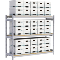 Wide Span Record Storage Shelving, Steel, 3 Shelves, 72" W x 18" D x 60" H RN006 | TENAQUIP