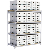 Metalware RN009 &eacute;tag&egrave;re-classeur de grande largeur, Acier, 4 Tablettes, 72" la x 32" p x 84" h