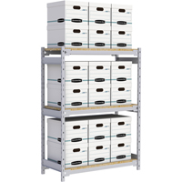 Metalware RN010 Wide Span Record Storage Shelving, Steel, 3 Shelves, 42" W x 18" D x 60" H