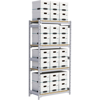 Metalware RN012 Wide Span Record Storage Shelving, Steel, 4 Shelves, 42" W x 18" D x 84" H