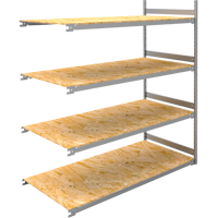 Metalware RN139 Wide Span Record Storage Shelving, Steel, 4 Shelves, 72" W x 32" D x 84" H, Add-On Kit