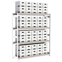 Wide Span Record Storage Shelving, Steel, 4 Shelves, 72" W x 18" D x 84" H, Add-On Kit RN146 | TENAQUIP