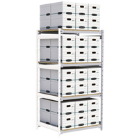 Metalware RN151 &eacute;tag&egrave;re-classeur de grande largeur, Acier, 4 Tablettes, 42" la x 32" p x 84" h, Ensemble Ajout