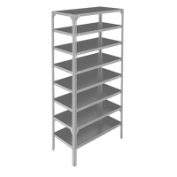 Metalware RN218 Shelving Unit, Galvanized Steel, Slotted Angle, Starter, 36" W x 96" H x 24" D