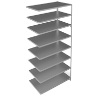 Metalware RN247 &eacute;l&eacute;ment de rayonnage, Acier galvanis&eacute;, Montant &agrave; fente, Ajout, 48" la x 96" h x 24" p