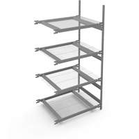Metalware RN588 &eacute;tag&egrave;re de grande largeur, Acier, Sans boulons, Ajout, 42" la x 84" h x 32" p