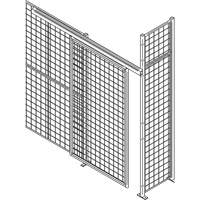 Standard-Duty Wire Mesh Partition Sliding Door, 4' W x 8' H RN625 | TENAQUIP