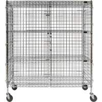 KLETON RN805 Security Cart, Chrome Plated, 60" x 69" x 24", 500 lbs. Capacity