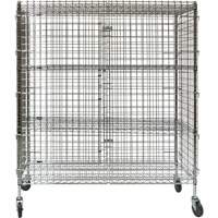 KLETON RN805 Security Cart, Chrome Plated, 60" x 69" x 24", 500 lbs. Capacity