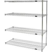 KLETON RN828 &eacute;tag&egrave;res robustes en treillis chromat&eacute;, Ensemble Ajout, Tiers 4, 36" la x 54" h x 24" p