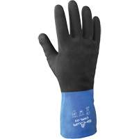 Showa CHMXL-10 Chem Master&reg; Gloves, Size X-Large/10, 13" L, Neoprene/Rubber Latex, Flock-Lined Inner Lining, 26-mil