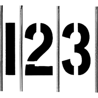 C.H. Hanson 10148 Gothic Brass Letters & Numbers Interlocking Stencils, Pictogram, 1"