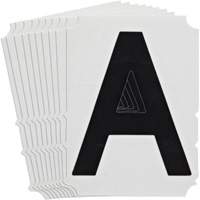 Brady 5180P-A Quick-Align&reg; Individual Gothic Number and Letter Labels, A, 6" H, Black