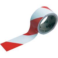 Brady 55296 Ruban de marquage, 2" x 54', Vinyle, Rouge et blanc