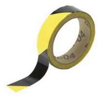 Brady 55300 Marking Tape, 1" x 54', Vinyl, Black and Yellow