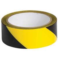 Brady 55301 Marking Tape, 1.5" x 54', Vinyl, Black and Yellow