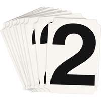 Brady 8215P-2 Quick-Align&reg; Individual Number and Letter Labels, 2, 3" H, Black