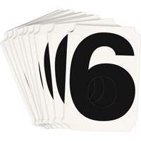 Brady 8215P-6 &eacute;tiquettes de lettres et chiffres individuels Quick-Align, 6, 3" h, Noir