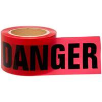 Brady 91200 Ruban pour barricade, Bilingue, 3" la x 200' lo, 3 mils, Noir/rouge