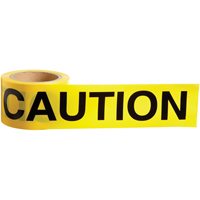 Brady 91212 Barricade Tape, English, 3" W x 200' L, 3.5 mils, Black on Yellow