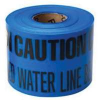 Brady 91298 "Buried Water Line" Identoline&reg; Underground Warning Tape, 6" W x 1000' L, Black on Blue