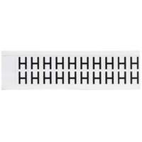 Brady 9712-H &eacute;tiquettes de lettres et chiffres individuels, H, 5/8" h, Noir sur blanc