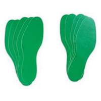 Brady 31551 Floor Marking Labels, Footprint, 12" L x 3.75" W, Green, Vinyl