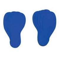 Étiquettes pour marquage des planchers, Empreinte de pas, 12" lo x 3,75" la, Bleu, Vinyle  SAC252 | TENAQUIP