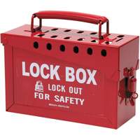 Portable Metal Lock Box, Red  SAC639 | TENAQUIP