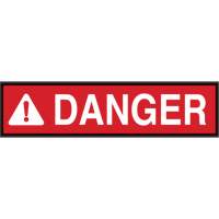 Brady 25973 "Danger" Sign with Symbol, 7" x 10", Polystyrene, English with Pictogram