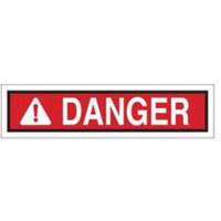 Brady 88061 Enseigne Danger, 2-1/4" x 9", Polyester, Anglais avec pictogramme