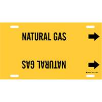 Brady 4097-F Marqueur de tuyau Natural Gas, &agrave; attacher, 8" h x 16" la, Noir sur jaune
