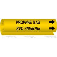 Brady 5748-O Marqueur de tuyau Propane Gas, Enveloppant, 5" h x 8" la, Noir sur jaune