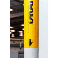 Brady 5781-II Marqueur de tuyau Vent, Enveloppant, 26" h x 12" la, Noir sur jaune