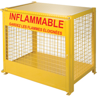 KLETON SAF836 Gas Cylinder Cabinets, 6 Cylinder Capacity, 44" W x 30" D x 37" H, Yellow