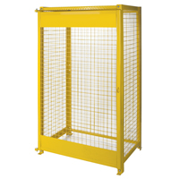 Gas Cylinder Cabinets, 10 Cylinder Capacity, 44" W x 30" D x 74" H, Yellow SAF837 | TENAQUIP