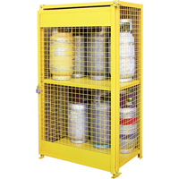 KLETON SAF847 Armoires pour cylindres &agrave; gaz, nbre de bouteilles: 12, 44" , 30" , 74" , Jaune