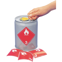 Incom Top Tape & Label TT30P &eacute;tiquettes d'exp&eacute;dition TMD, Classe 3, Liquides inflammables, Papier