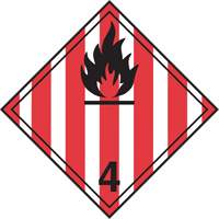 Incom Top Tape & Label TT41P TDG Shipping Labels, Class 4.1, Flammable Solids, Paper