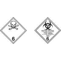 Toxic Materials TDG Shipping Labels, 4" L x 4" W, Black on White  SAG872 | TENAQUIP
