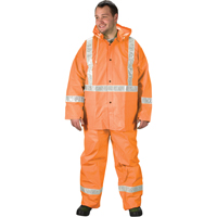 WASIP LTD. R401O61 V&ecirc;tements de pluie pour la circulation Tornado, PVC, 2T-Grand, Orange haute visibilit&eacute;