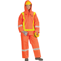  SAI129 V&ecirc;tements imperm&eacute;ables Hurricane ignifuges et r&eacute;sistants &agrave; l'huile, ensembles pour la circulation, T-Grand, Orange haute visibilit&eacute;
