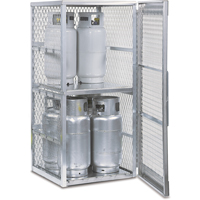 Justrite 23010 Armoires en aluminium pour bouteilles GPL, nbre de bouteilles: 8, 30" , 32" , 65" , Argent
