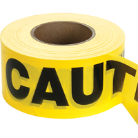 C.H. Hanson 16004 Barricade Tape, English, 3" W x 1000' L, 2 mils, Black on Yellow