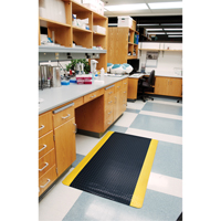 Wearwell 414.1516X2X3BYL Ultrasoft No. 414 Mats, Diamond, 2' x 3' x 15/16", Black/Yellow, PVC Sponge