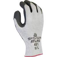 Showa 451M-08 Atlas Therma Fit&reg; 451 Coated Gloves, 8/Medium, Rubber Latex Coating, 10 Gauge, Cotton Shell